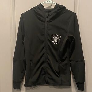 Las Vegas Raiders Womens Glitter Zip-Up Hoodie Jacket | Size Small | NFL GameDay